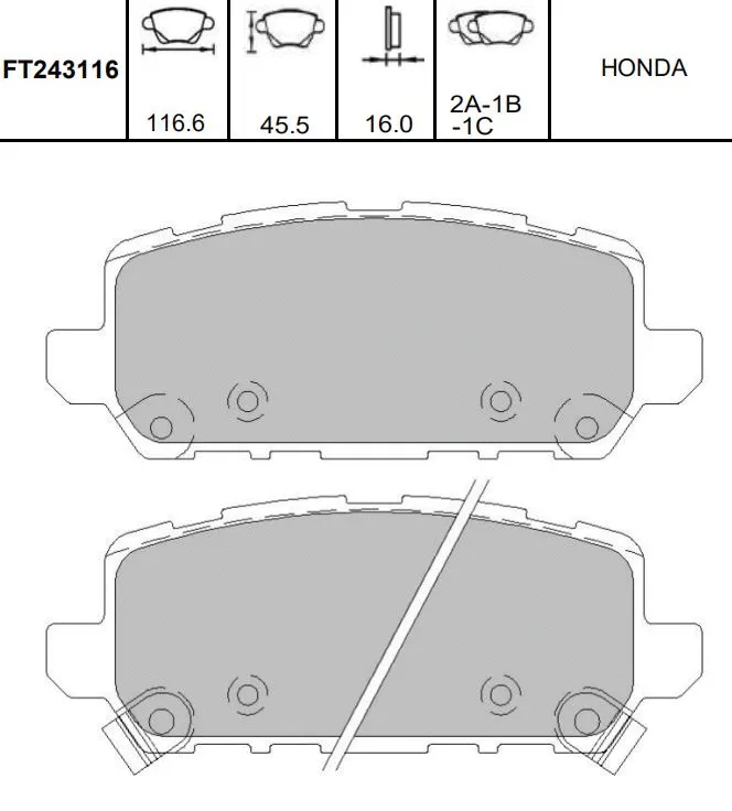 Kit de plaquettes de frein, frein à disque KAVO PARTS KBP-2065