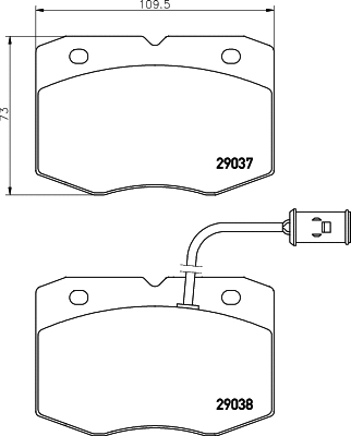 Kit de plaquettes de frein, frein à disque PAGID C6010