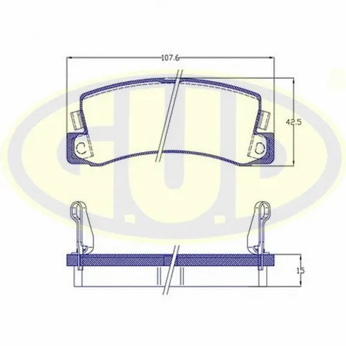 Kit de plaquettes de frein, frein à disque G.U.D. GBP021422