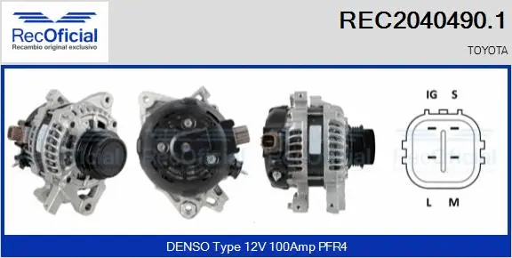 Alternateur RECOFICIAL REC2040490.1