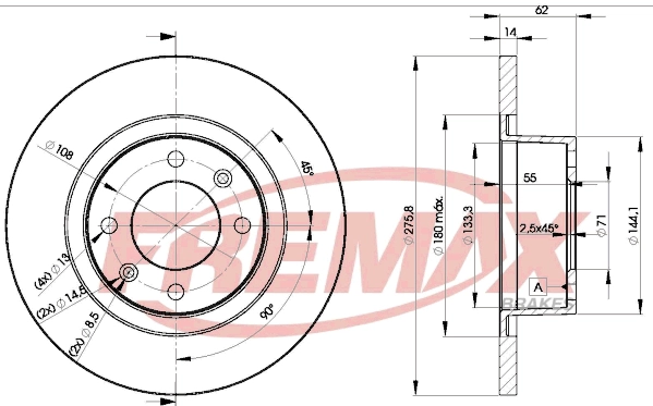 Disque de frein FREMAX BD-4754