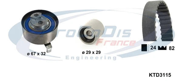 Kit de courroie crantée PROCODIS FRANCE KTD3115