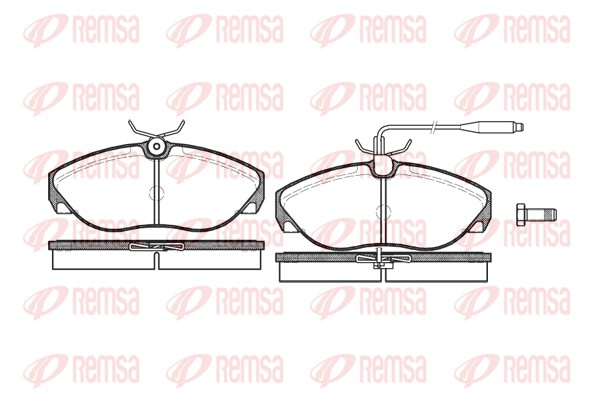 Kit de plaquettes de frein, frein à disque REMSA 0486.02