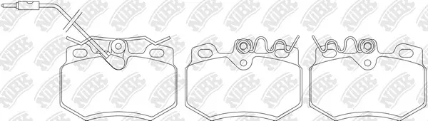 Kit de plaquettes de frein, frein à disque NiBK PN0248W