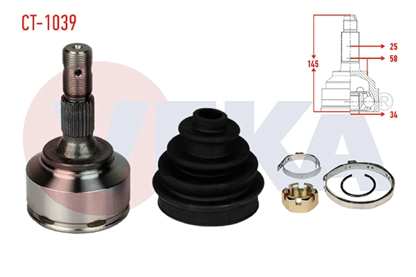 Jeu de joints, arbre de transmission VEKA CT-1039