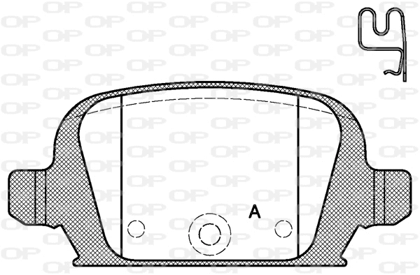 Kit de plaquettes de frein, frein à disque OPEN PARTS BPA0835.02