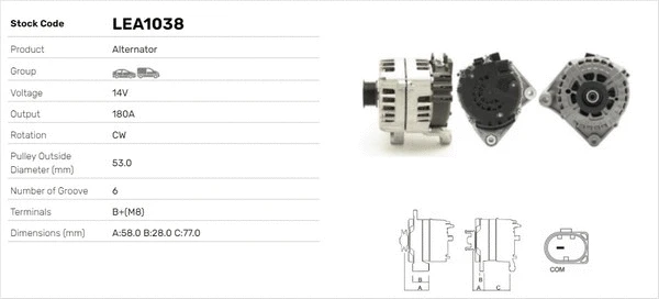 Alternateur LUSA LEA1038