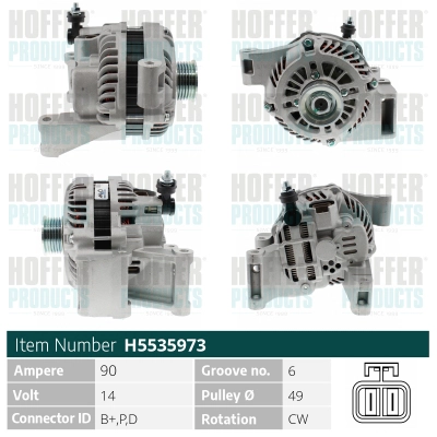 Alternateur HOFFER H5535973