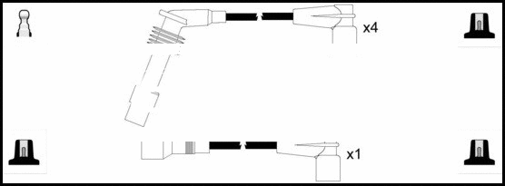 Kit de câbles d'allumage LEMARK HOES194