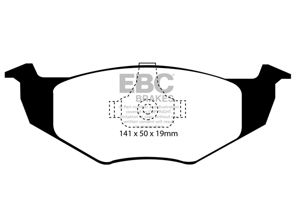 Kit de plaquettes de frein, frein à disque EBC Brakes DP21056