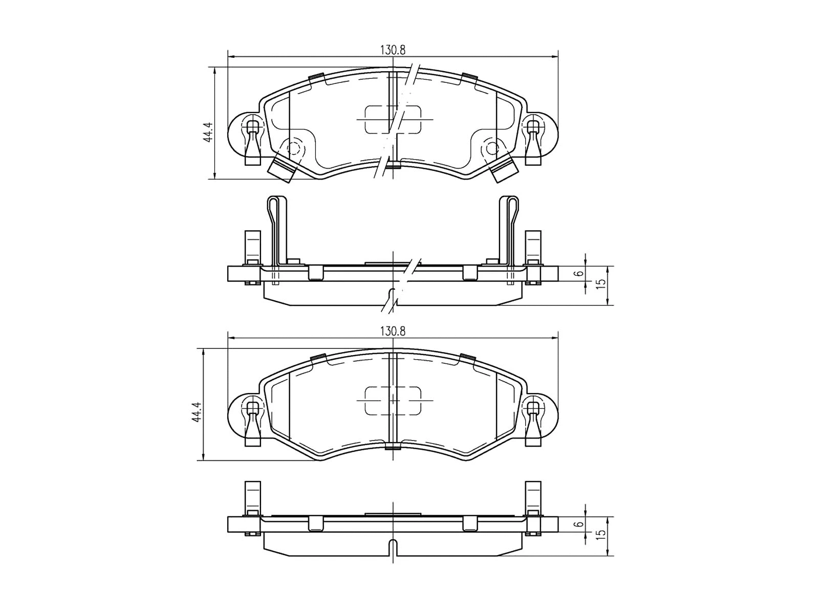 Kit de plaquettes de frein, frein à disque A.Z. Meisterteile AZMT-44-022-1094