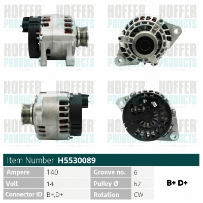 Alternateur HOFFER H5530089