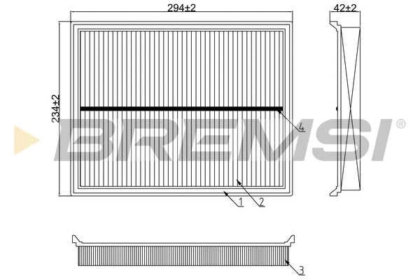 Filtre à air BREMSI FA0618