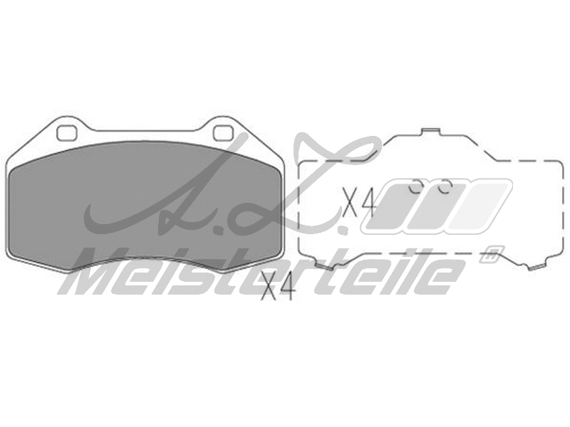Kit de plaquettes de frein, frein à disque A.Z. Meisterteile AZMT-44-022-1734