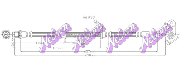 Flexible de frein KAWE H6930