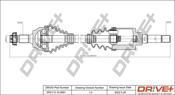 Arbre de transmission Dr!ve+ DP2110.10.0591