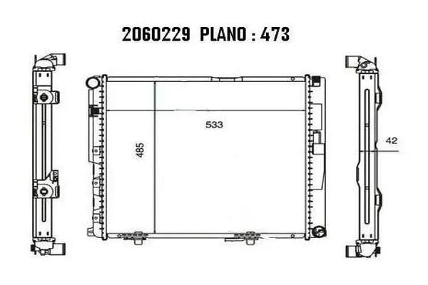 Radiateur, refroidissement du moteur ORDONEZ 2060229