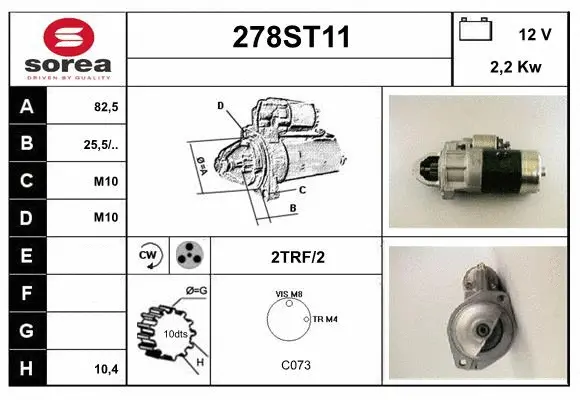 Démarreur STARTCAR 278ST11