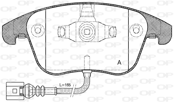 Kit de plaquettes de frein, frein à disque OPEN PARTS BPA1219.21