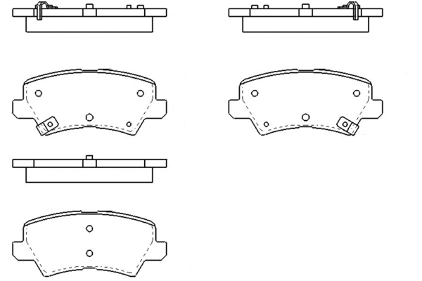 Kit de plaquettes de frein, frein à disque KAVO PARTS KBP-4581