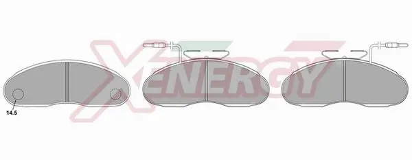 Kit de plaquettes de frein, frein à disque AP XENERGY X40566