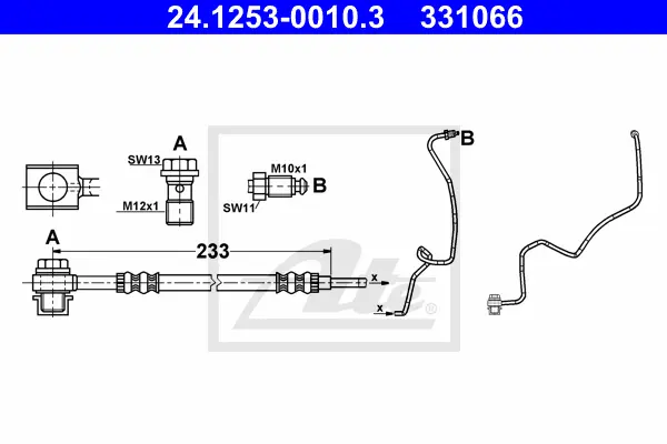 Flexible de frein ATE-APAC 24.1253-0010.3