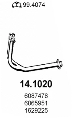 Tuyau d'échappement ASSO 14.1020