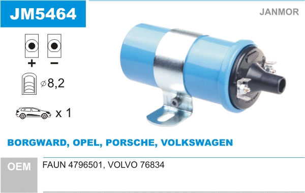 Bobine d'allumage JANMOR JM5464