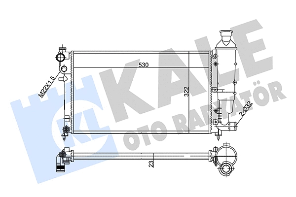 Radiateur, refroidissement du moteur KALE OTO RADYATÖR 351845