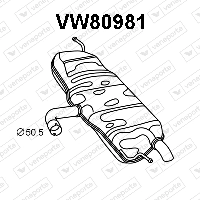 Silencieux arrière VENEPORTE VW80981