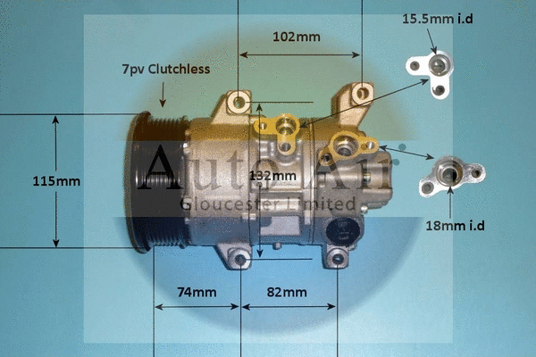 Compresseur, climatisation AUTO AIR GLOUCESTER 14-6208P