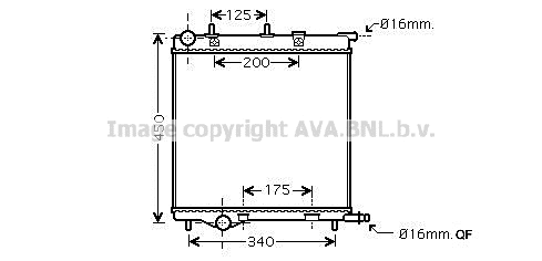 Radiateur, refroidissement du moteur PRASCO PE2289