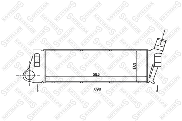 Refroidisseur d'air de suralimentation STELLOX 10-40070-SX
