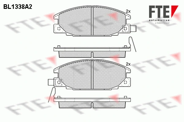 Kit de plaquettes de frein, frein à disque FTE 9010127