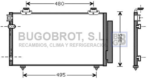 Condenseur, climatisation BUGOBROT 62-TO5481