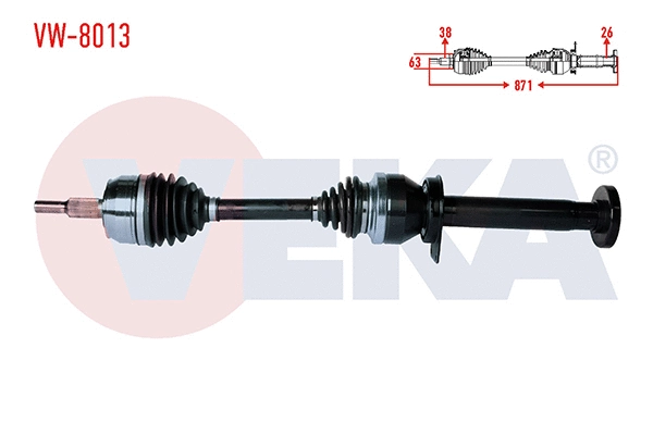 Arbre de transmission VEKA VW-8013