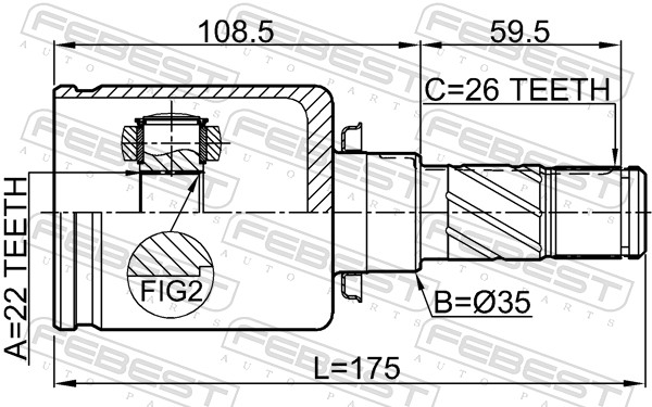 Jeu de joints, arbre de transmission FEBEST 0511-BMATLH