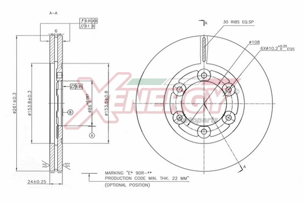 Disque de frein AP XENERGY X602880