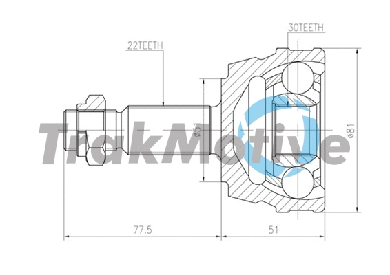 Jeu de joints, arbre de transmission TrakMotive 40-0815