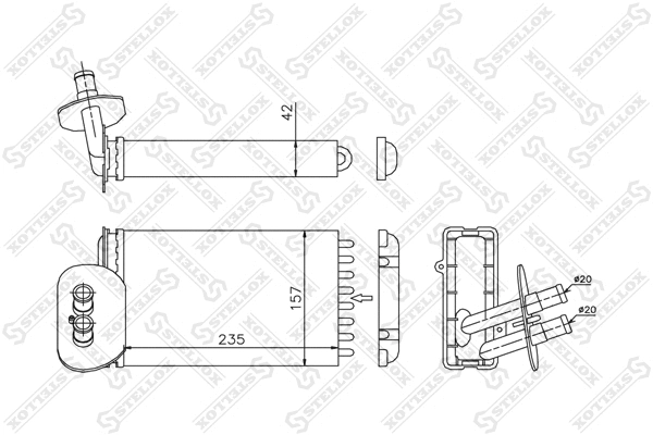Système de chauffage STELLOX 10-35198-SX
