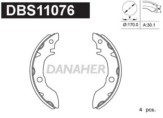Jeu de mâchoires de frein DANAHER DBS11076