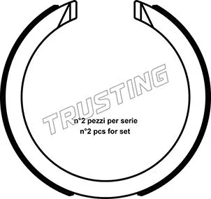 Jeu de mâchoires de frein, frein de stationnement TRUSTING 040.163