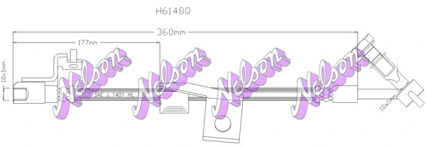 Flexible de frein KAWE H6148Q