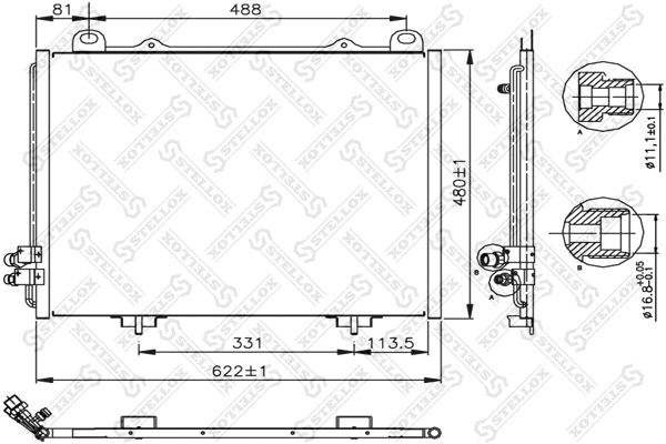 Condenseur, climatisation STELLOX 10-45009-SX