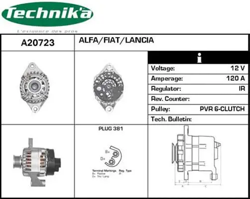 Alternateur Technika A20723