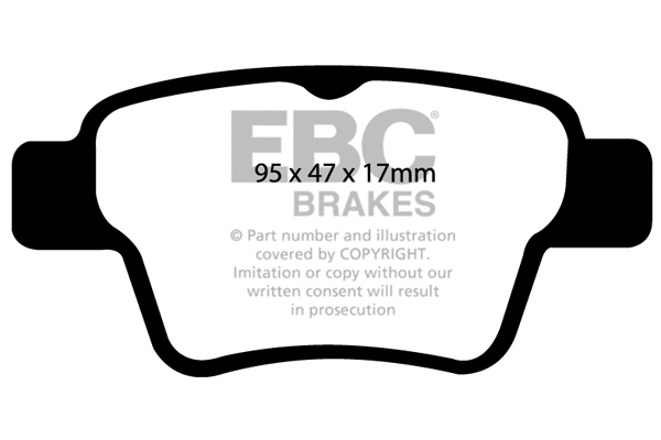 Kit de plaquettes de frein, frein à disque EBC Brakes DP21575