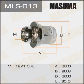 Écrou de roue MASUMA MLS-013