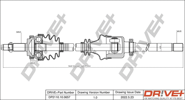 Arbre de transmission Dr!ve+ DP2110.10.0657