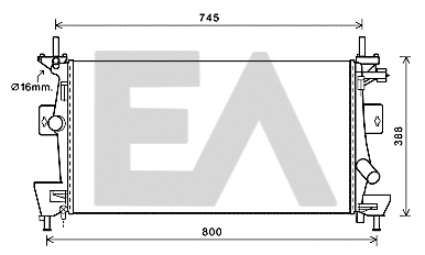 Radiateur, refroidissement du moteur EACLIMA 31R22093