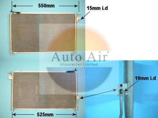 Condenseur, climatisation AUTO AIR GLOUCESTER 16-0001